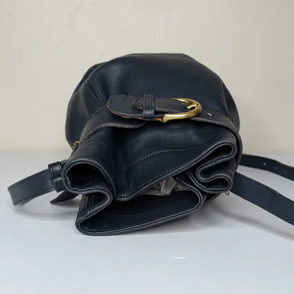 Vintage Coach Navy Blue Leather Belted Pouch - Picture 6 of 14